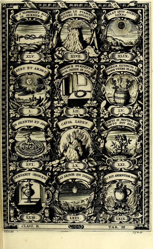 An illustration from Symbolographia, sive De arte symbolica sermones septem, 1702, leaf 344