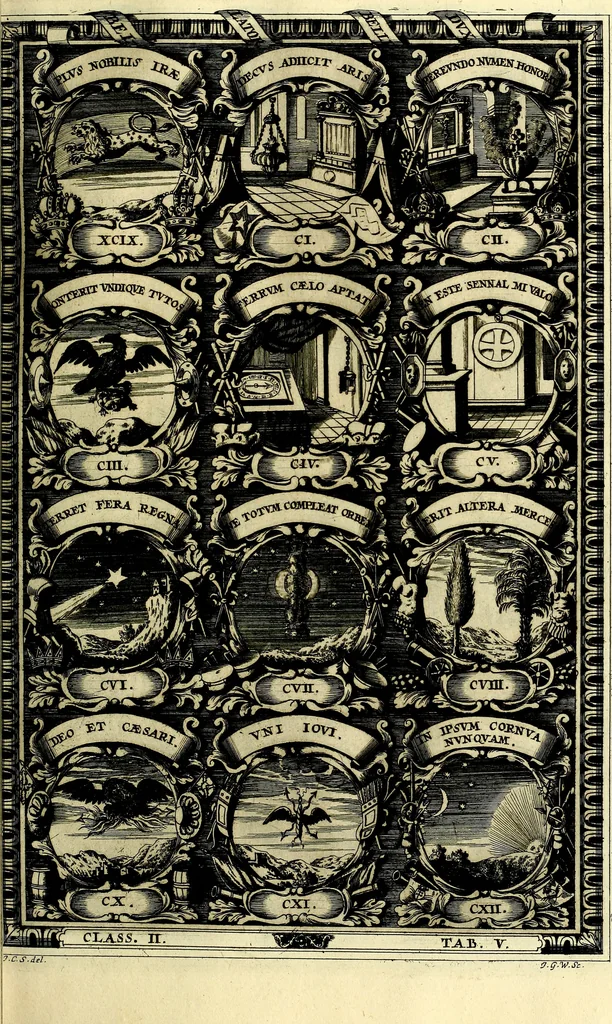 An illustration from Symbolographia, sive De arte symbolica sermones septem, 1702, leaf 346