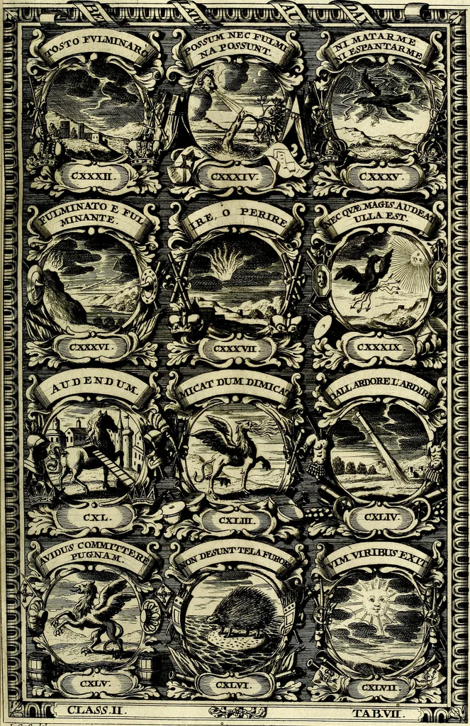 An illustration from Symbolographia, sive De arte symbolica sermones septem, 1702, leaf 350