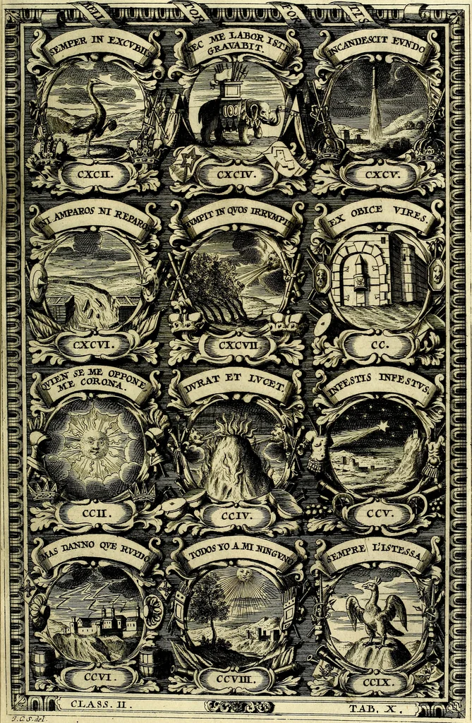 An illustration from Symbolographia, sive De arte symbolica sermones septem, 1702, leaf 356