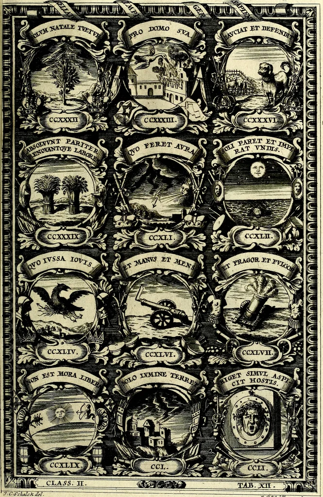 An illustration from Symbolographia, sive De arte symbolica sermones septem, 1702, leaf 360