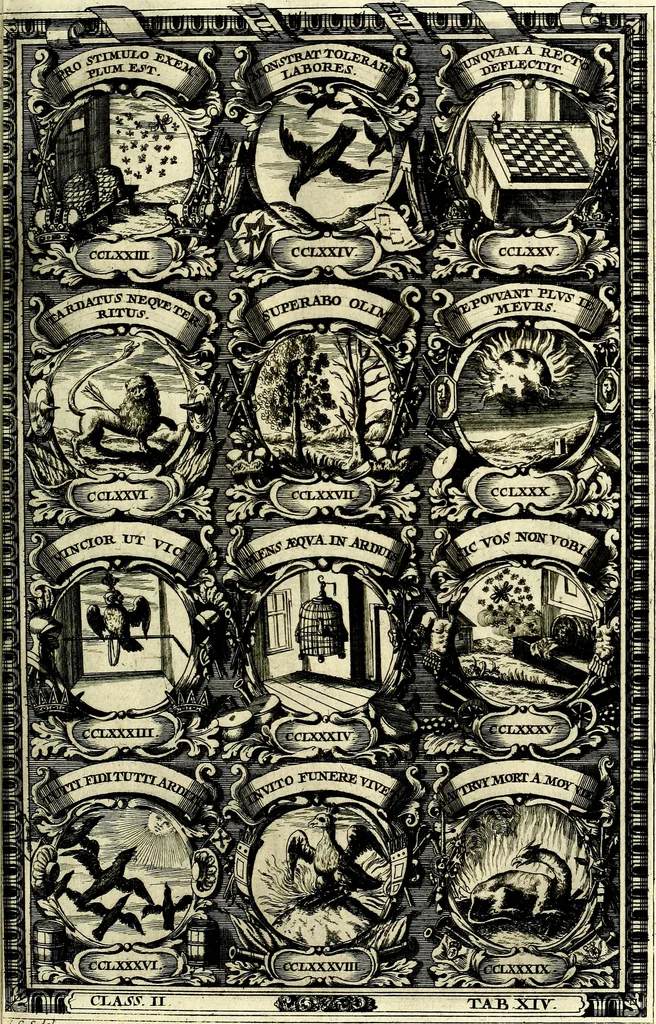 An illustration from Symbolographia, sive De arte symbolica sermones septem, 1702, leaf 364