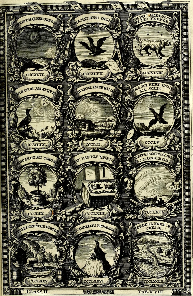 An illustration from Symbolographia, sive De arte symbolica sermones septem, 1702, leaf 372