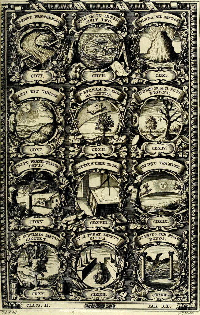 An illustration from Symbolographia, sive De arte symbolica sermones septem, 1702, leaf 376