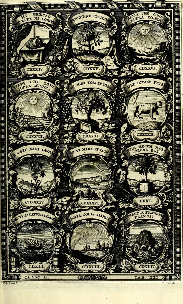 An illustration from Symbolographia, sive De arte symbolica sermones septem, 1702, leaf 378