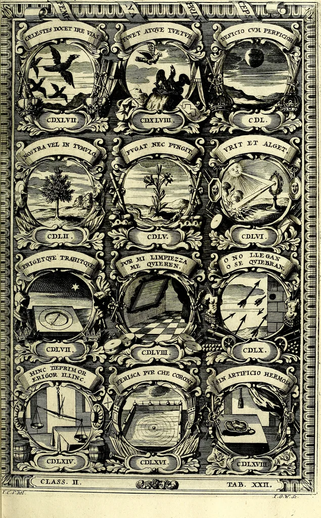 An illustration from Symbolographia, sive De arte symbolica sermones septem, 1702, leaf 380