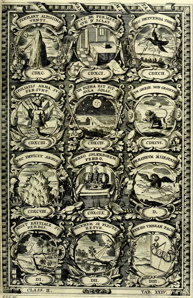 An illustration from Symbolographia, sive De arte symbolica sermones septem, 1702, leaf 384