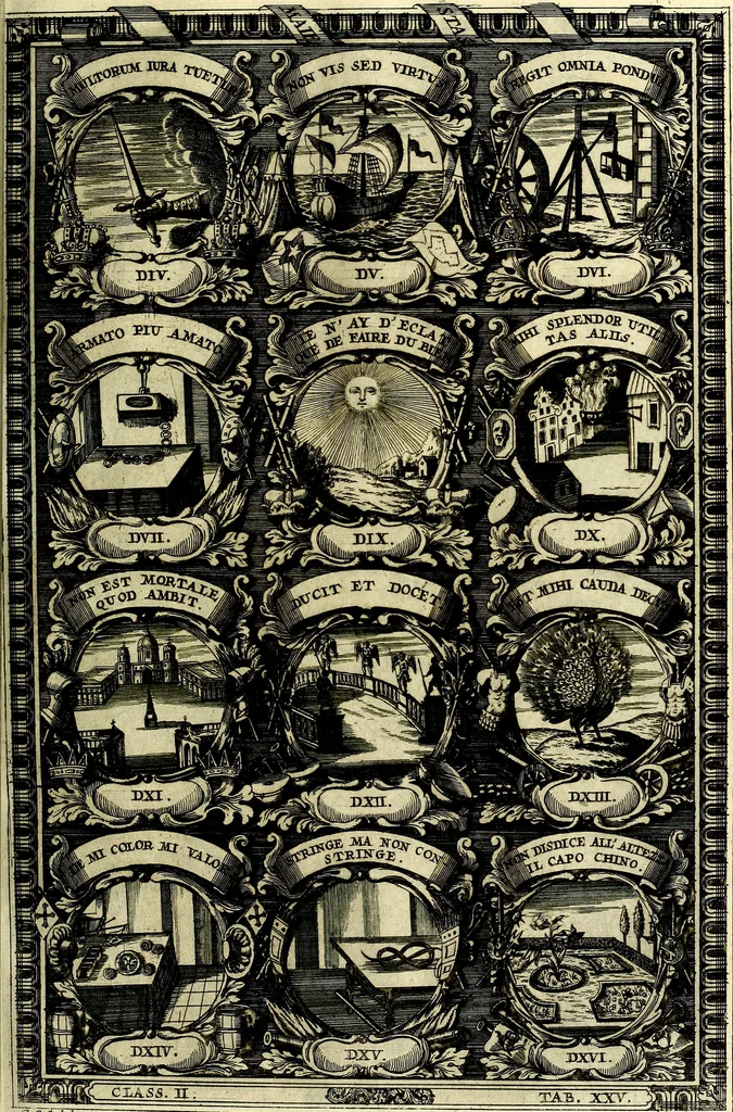 An illustration from Symbolographia, sive De arte symbolica sermones septem, 1702, leaf 386