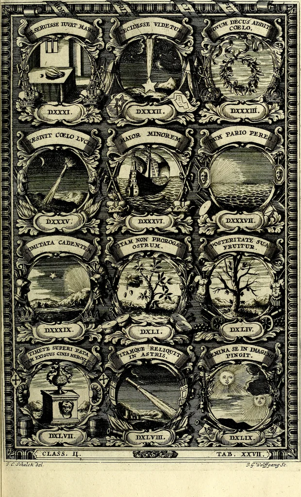 An illustration from Symbolographia, sive De arte symbolica sermones septem, 1702, leaf 390