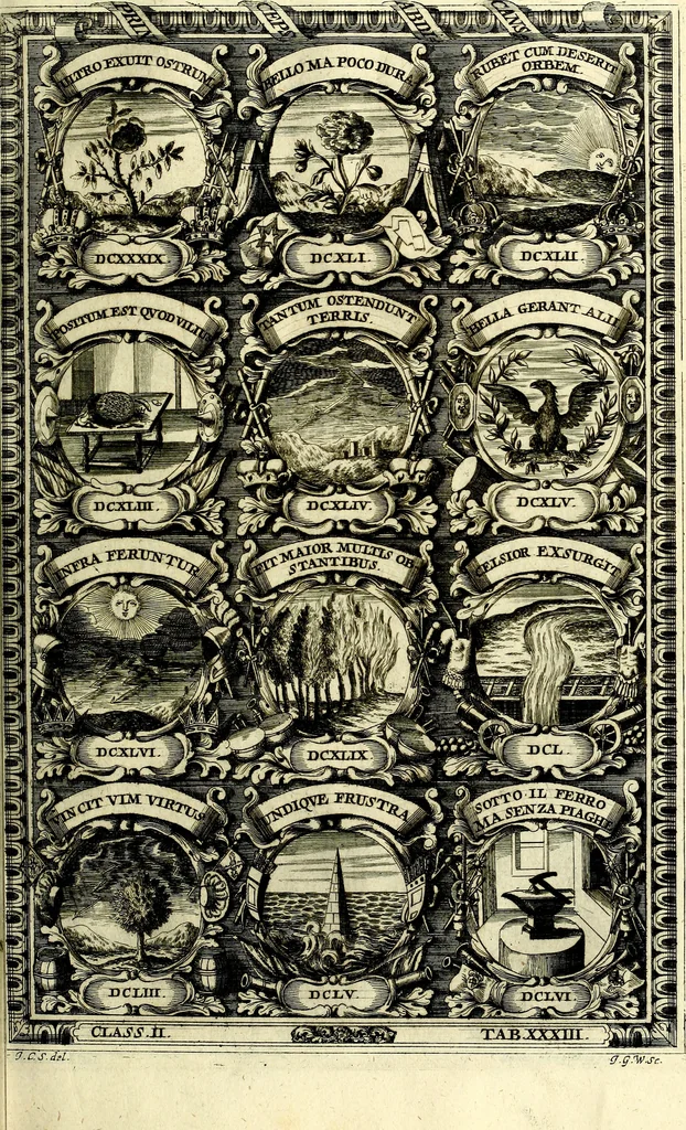 An illustration from Symbolographia, sive De arte symbolica sermones septem, 1702, leaf 402