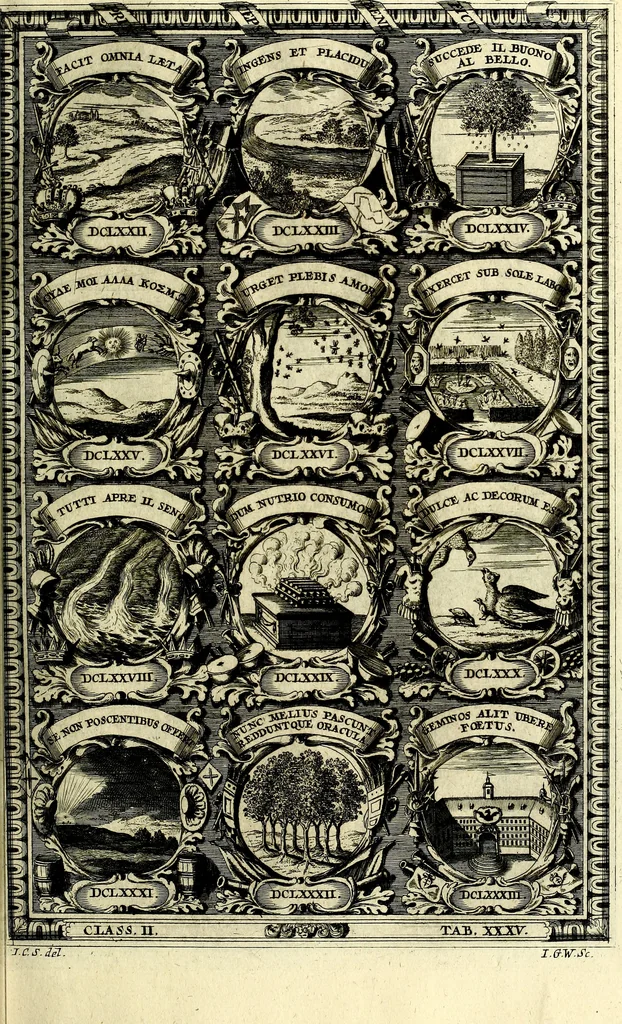 An illustration from Symbolographia, sive De arte symbolica sermones septem, 1702, leaf 406