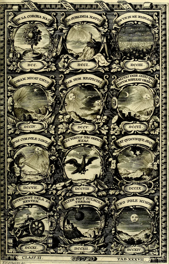 An illustration from Symbolographia, sive De arte symbolica sermones septem, 1702, leaf 410