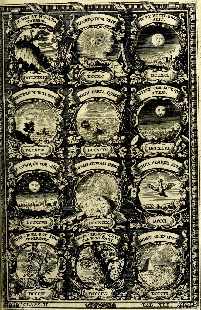 An illustration from Symbolographia, sive De arte symbolica sermones septem, 1702, leaf 418