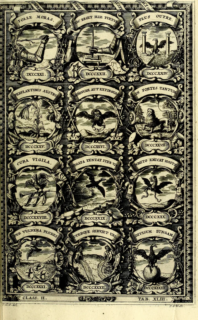 An illustration from Symbolographia, sive De arte symbolica sermones septem, 1702, leaf 422