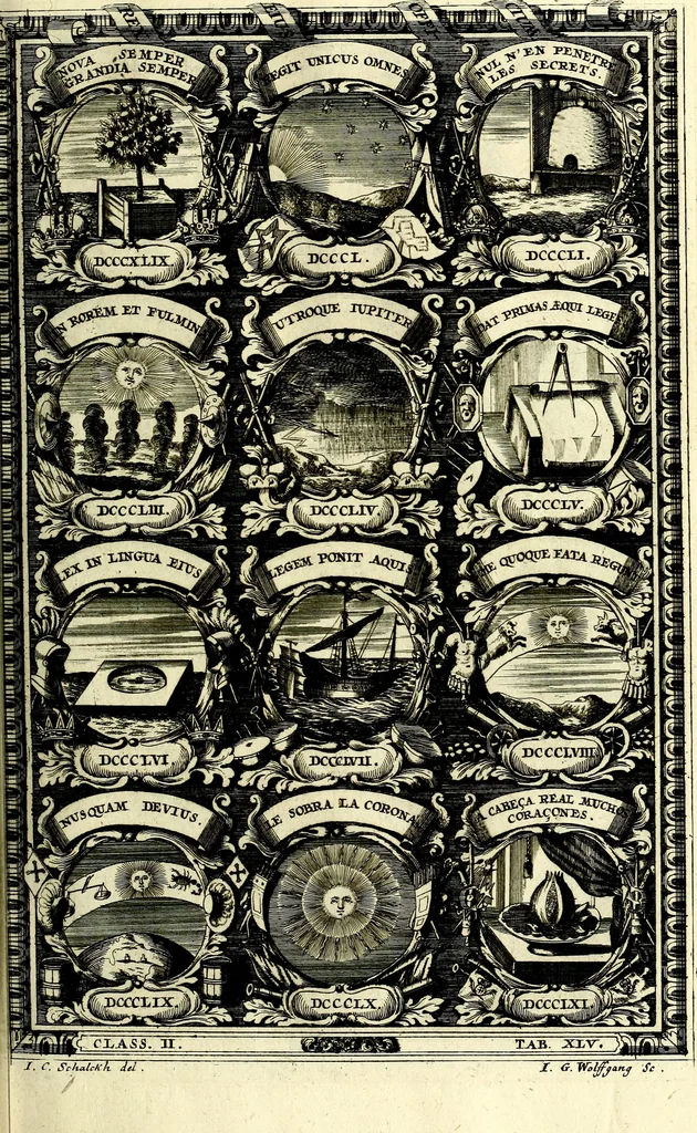 An illustration from Symbolographia, sive De arte symbolica sermones septem, 1702, leaf 426