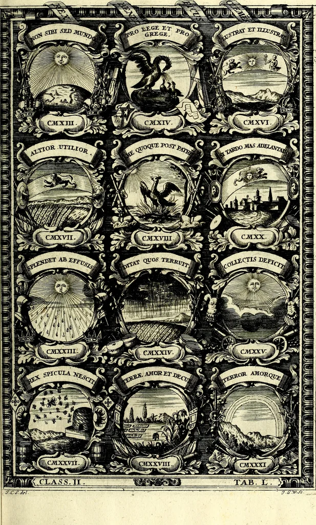 An illustration from Symbolographia, sive De arte symbolica sermones septem, 1702, leaf 436
