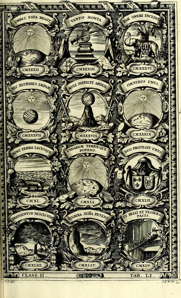 An illustration from Symbolographia, sive De arte symbolica sermones septem, 1702, leaf 438