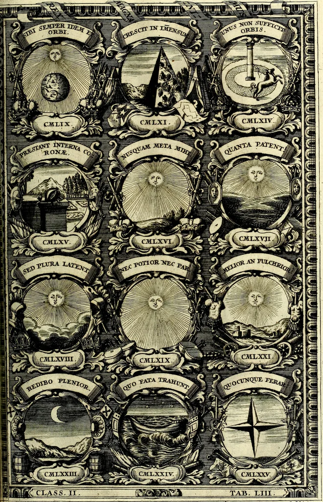 An illustration from Symbolographia, sive De arte symbolica sermones septem, 1702, leaf 442