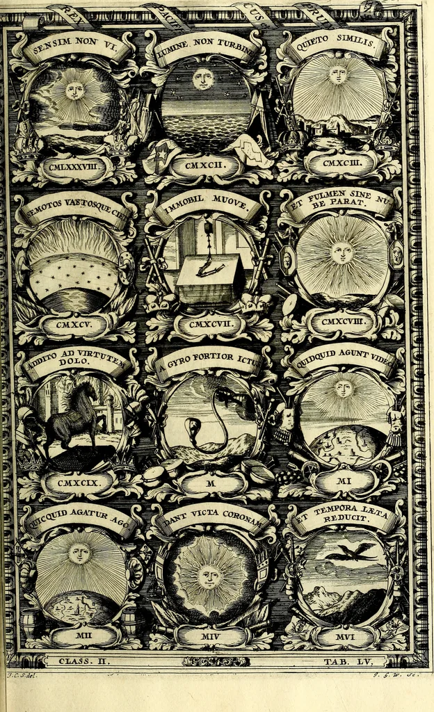 An illustration from Symbolographia, sive De arte symbolica sermones septem, 1702, leaf 446