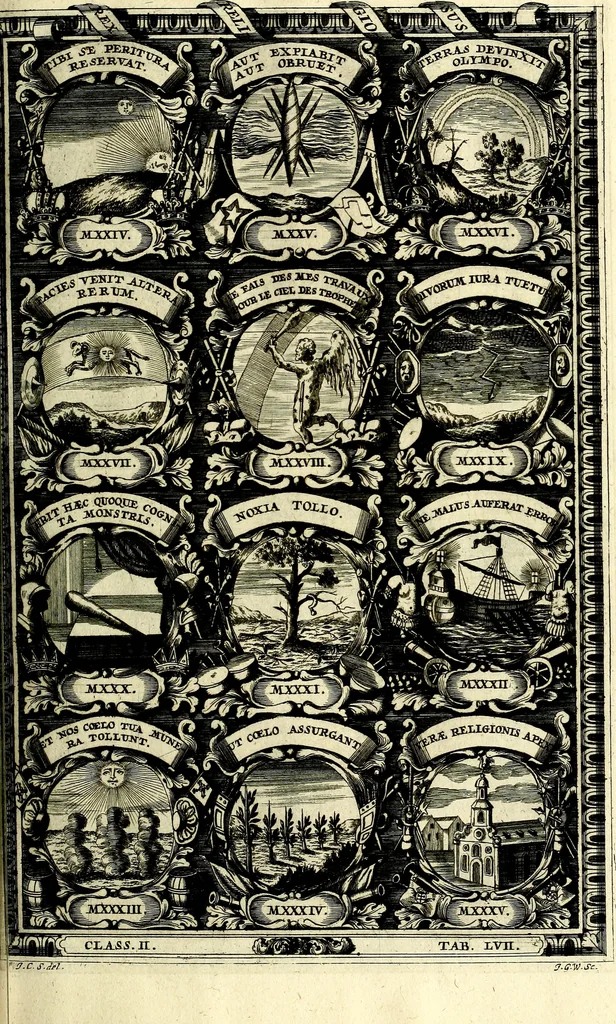 An illustration from Symbolographia, sive De arte symbolica sermones septem, 1702, leaf 450