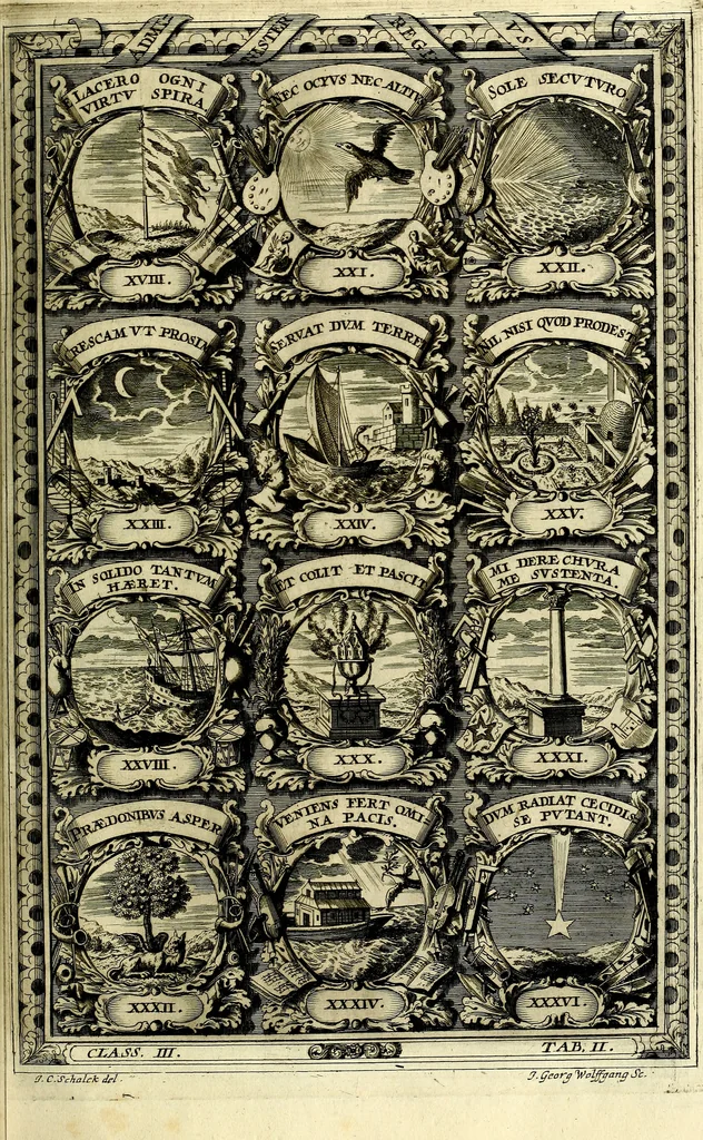 An illustration from Symbolographia, sive De arte symbolica sermones septem, 1702, leaf 544