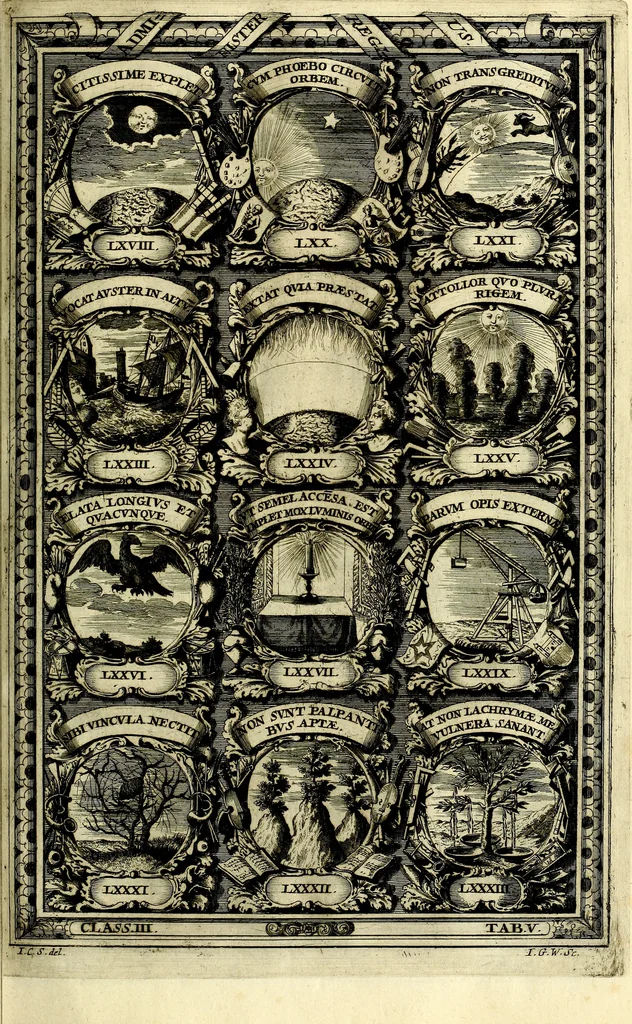 An illustration from Symbolographia, sive De arte symbolica sermones septem, 1702, leaf 550
