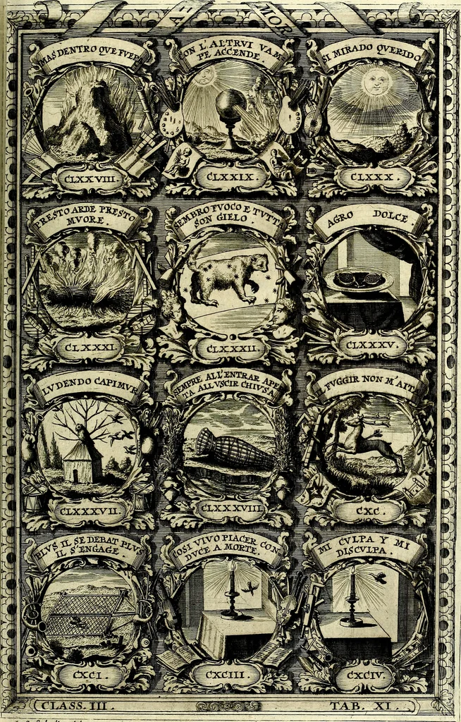 An illustration from Symbolographia, sive De arte symbolica sermones septem, 1702, leaf 562