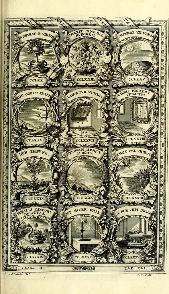 An illustration from Symbolographia, sive De arte symbolica sermones septem, 1702, leaf 572