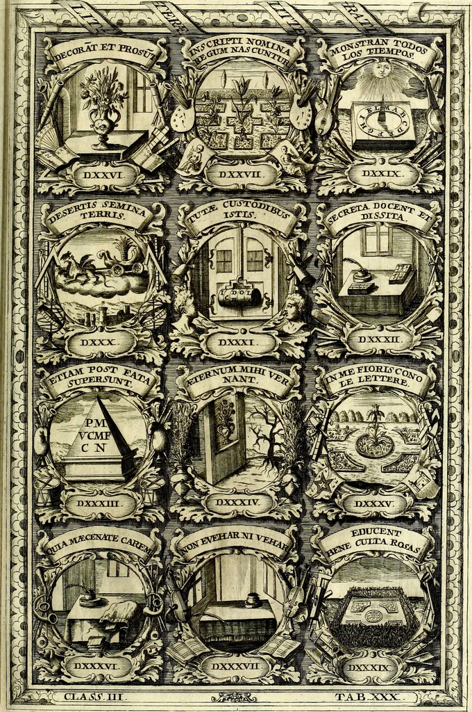 An illustration from Symbolographia, sive De arte symbolica sermones septem, 1702, leaf 600