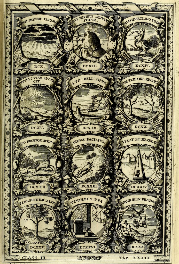 An illustration from Symbolographia, sive De arte symbolica sermones septem, 1702, leaf 606