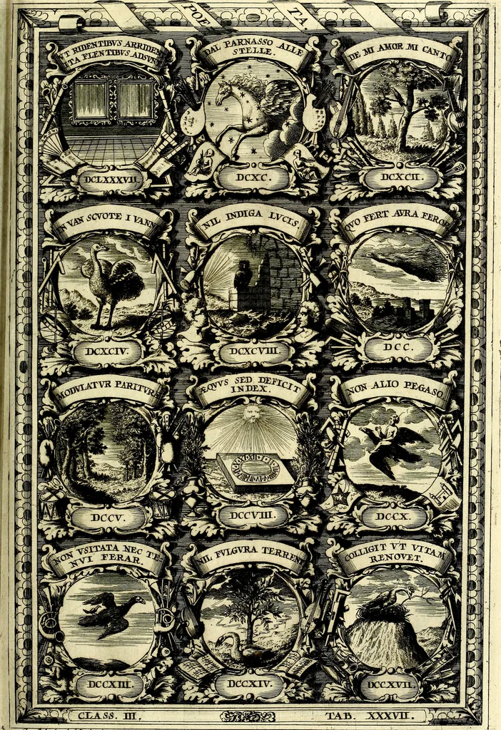 An illustration from Symbolographia, sive De arte symbolica sermones septem, 1702, leaf 612