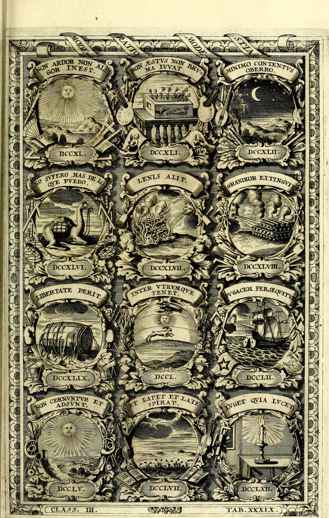 An illustration from Symbolographia, sive De arte symbolica sermones septem, 1702, leaf 616
