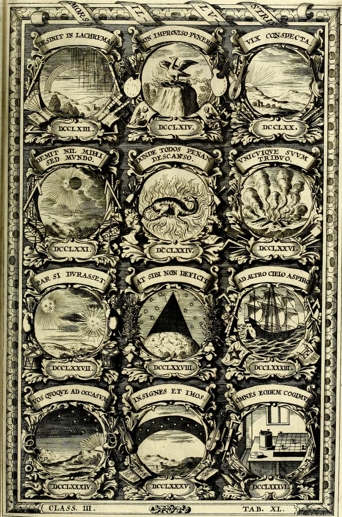 An illustration from Symbolographia, sive De arte symbolica sermones septem, 1702, leaf 618