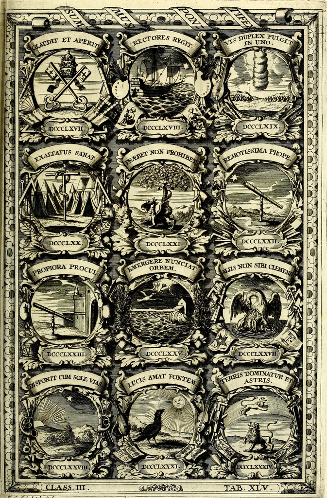 An illustration from Symbolographia, sive De arte symbolica sermones septem, 1702, leaf 628