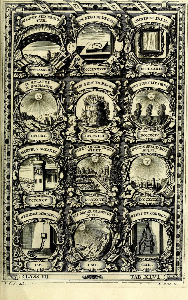 An illustration from Symbolographia, sive De arte symbolica sermones septem, 1702, leaf 630