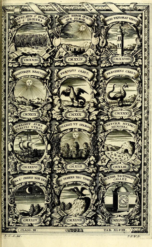 An illustration from Symbolographia, sive De arte symbolica sermones septem, 1702, leaf 634