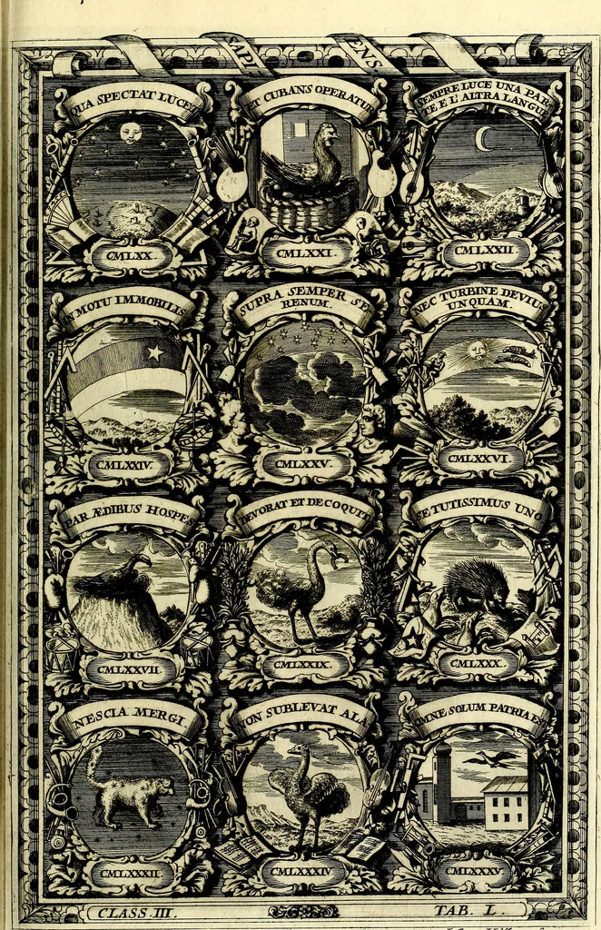 An illustration from Symbolographia, sive De arte symbolica sermones septem, 1702, leaf 638