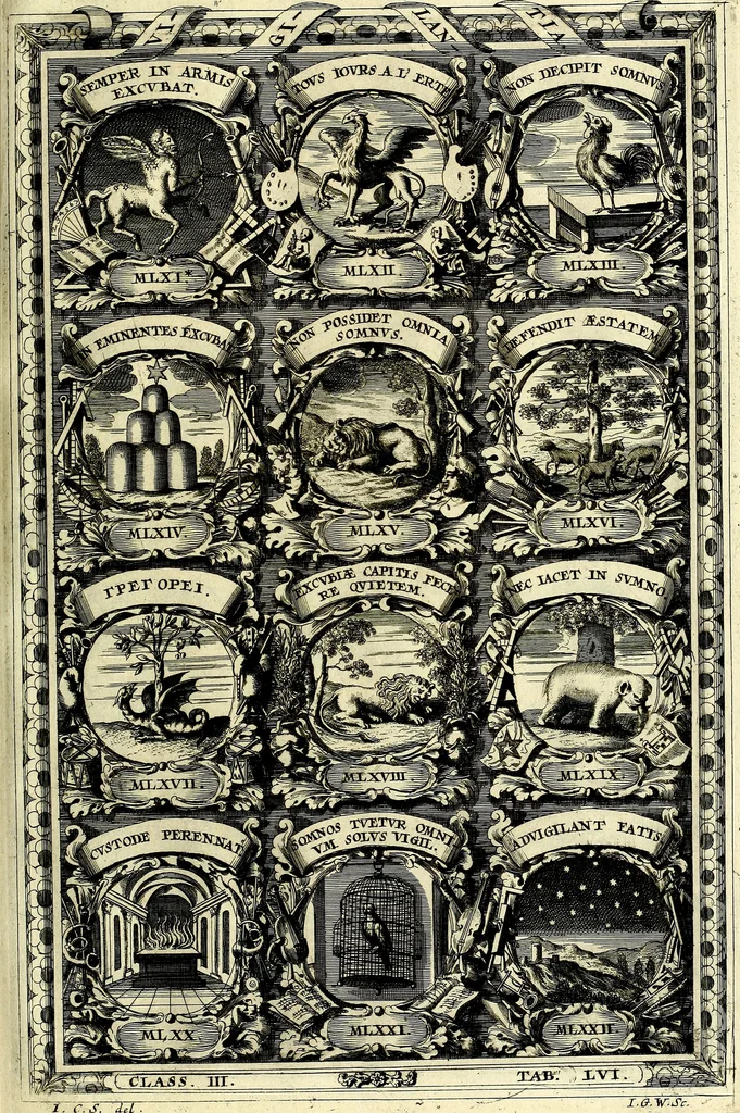 An illustration from Symbolographia, sive De arte symbolica sermones septem, 1702, leaf 650