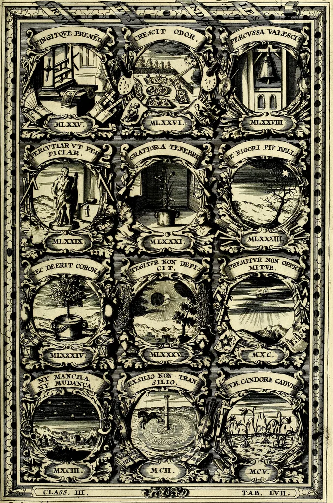 An illustration from Symbolographia, sive De arte symbolica sermones septem, 1702, leaf 652