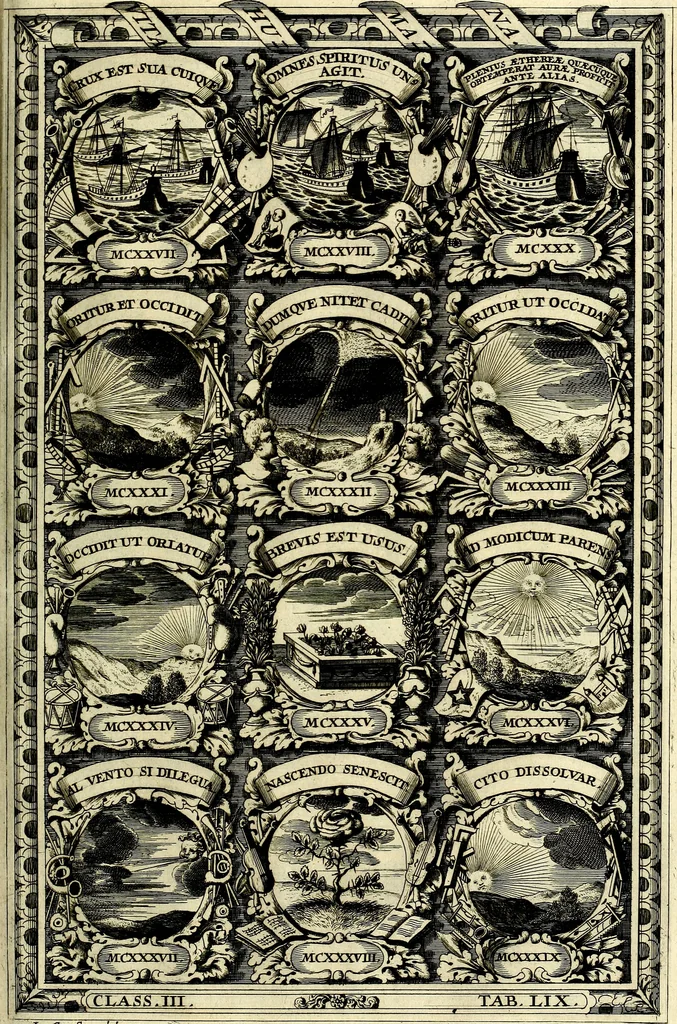 An illustration from Symbolographia, sive De arte symbolica sermones septem, 1702, leaf 656