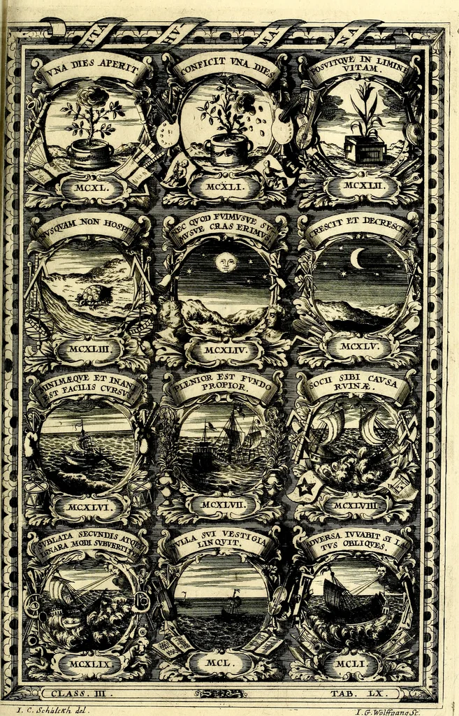 An illustration from Symbolographia, sive De arte symbolica sermones septem, 1702, leaf 658