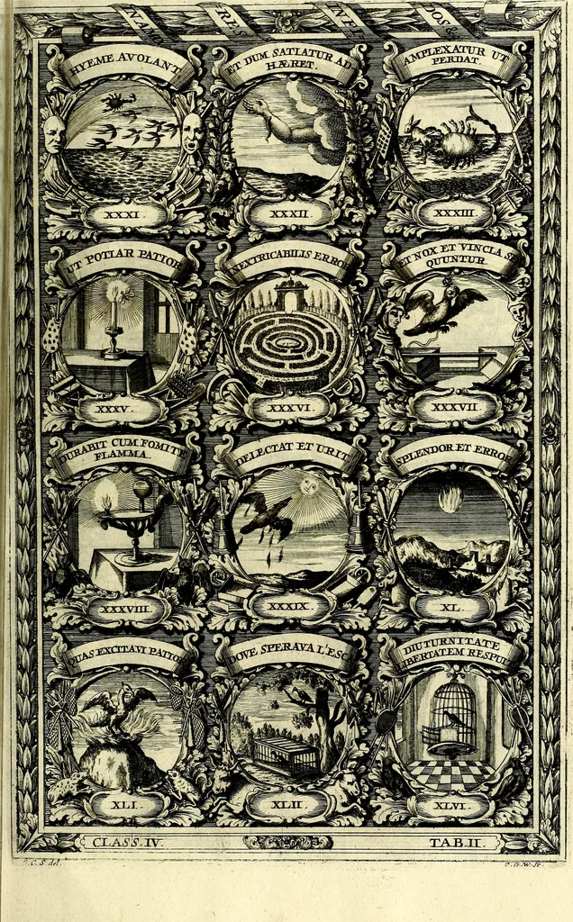 An illustration from Symbolographia, sive De arte symbolica sermones septem, 1702, leaf 682