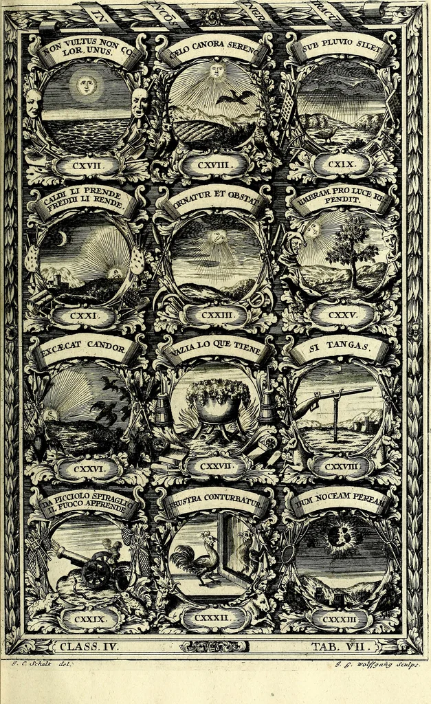 An illustration from Symbolographia, sive De arte symbolica sermones septem, 1702, leaf 692