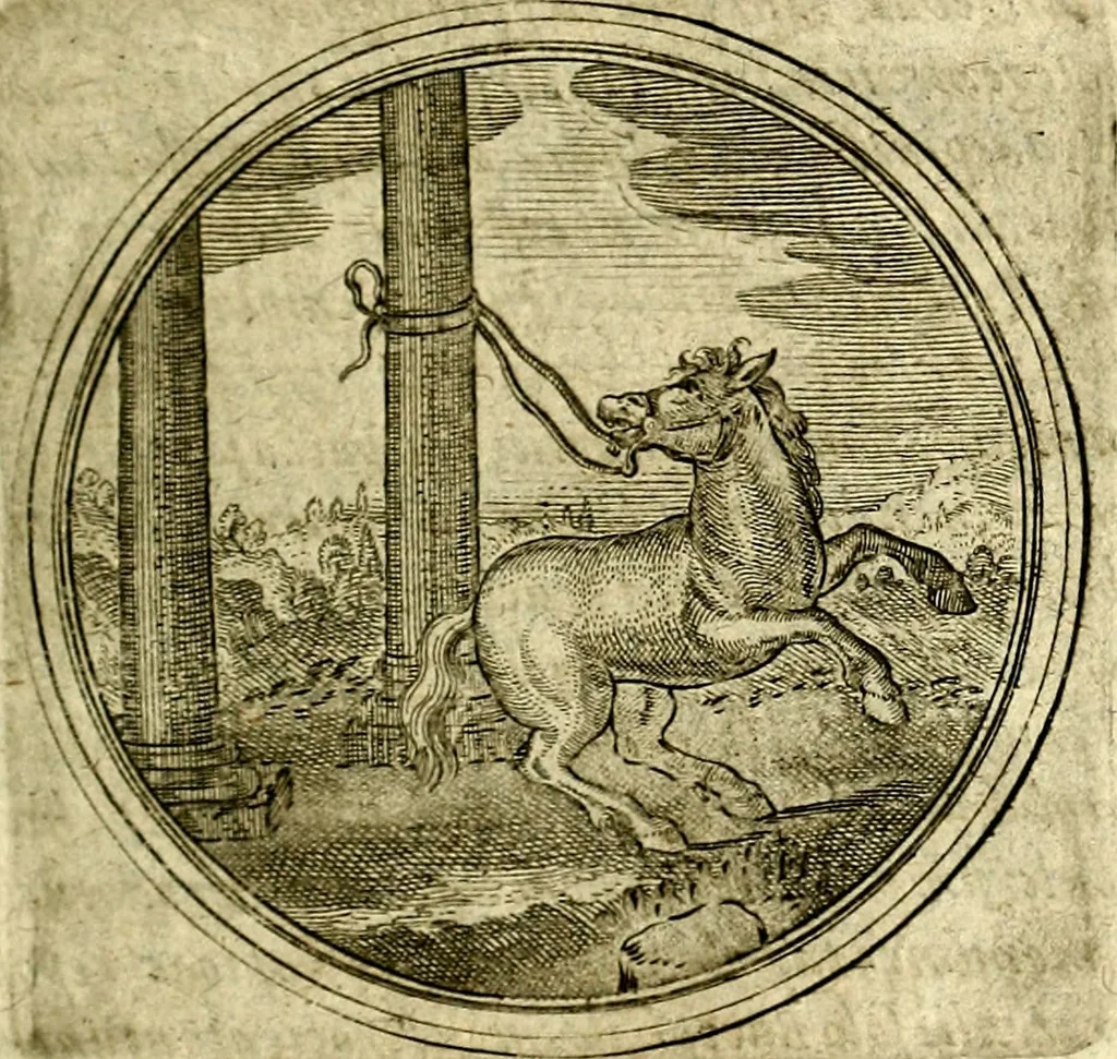 An illustration from Symbolor & emblematum ... centuria una [-quarta], 1661, leaf 268