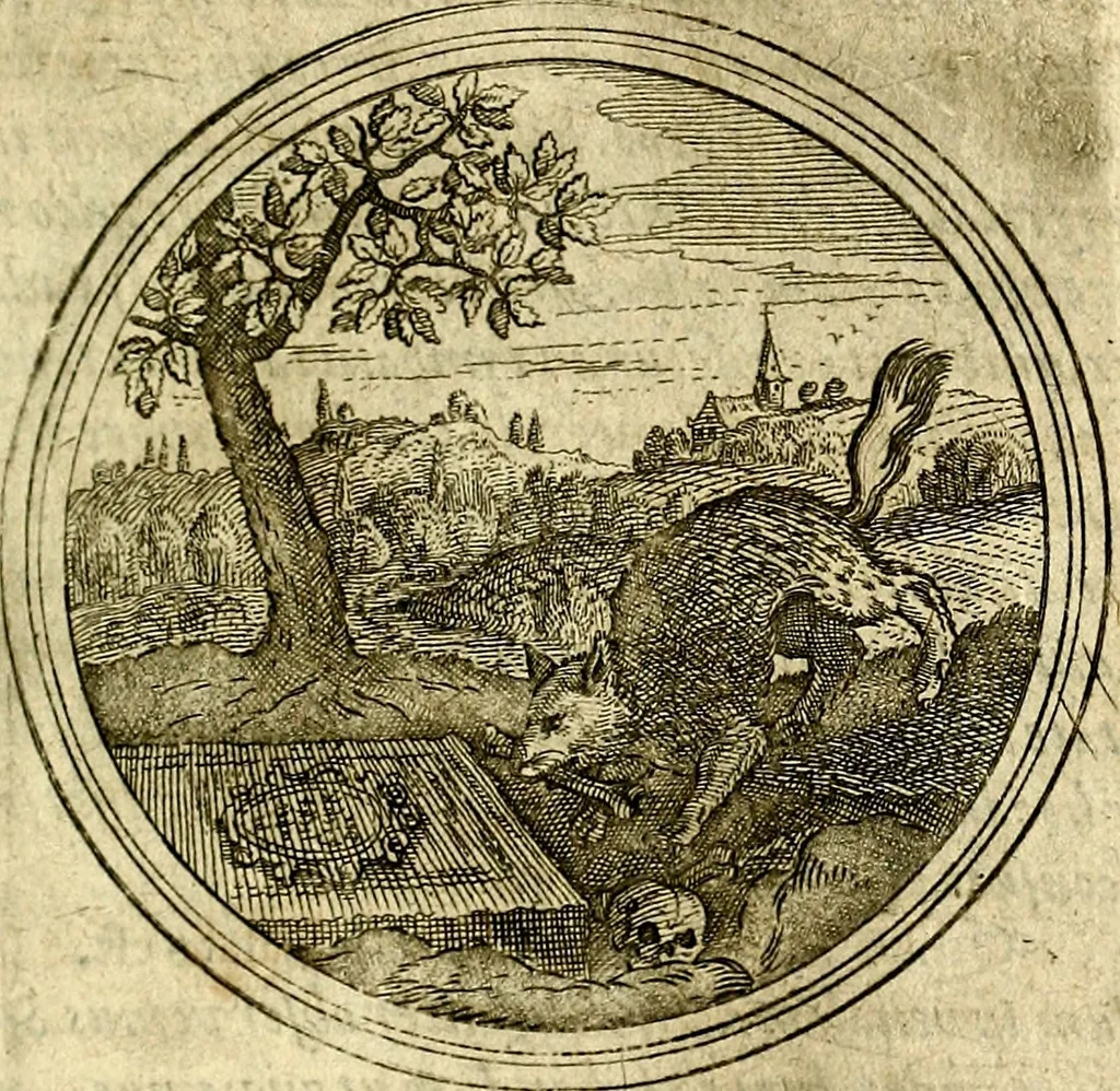 An illustration from Symbolor & emblematum ... centuria una [-quarta], 1661, leaf 312