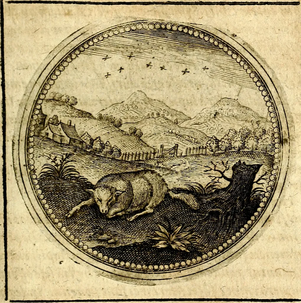 An illustration from Symbolor & emblematum ... centuria una [-quarta], 1661, leaf 348