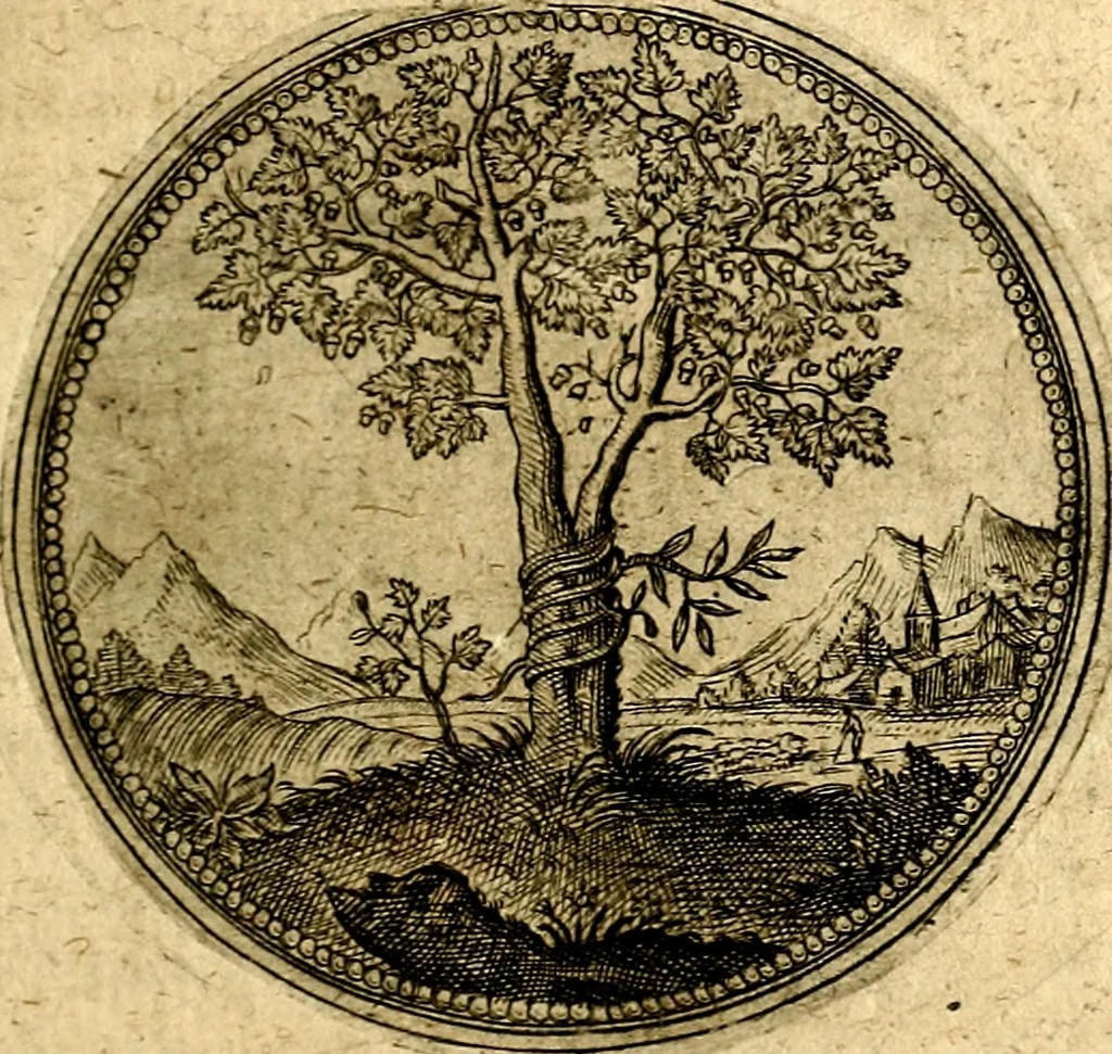 An illustration from Symbolor & emblematum ... centuria una [-quarta], 1661, leaf 36
