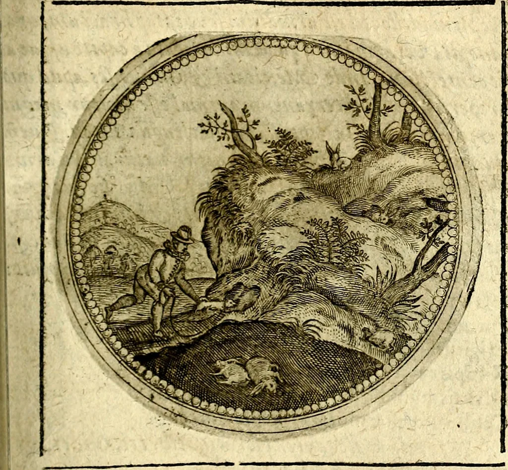 An illustration from Symbolor & emblematum ... centuria una [-quarta], 1661, leaf 370