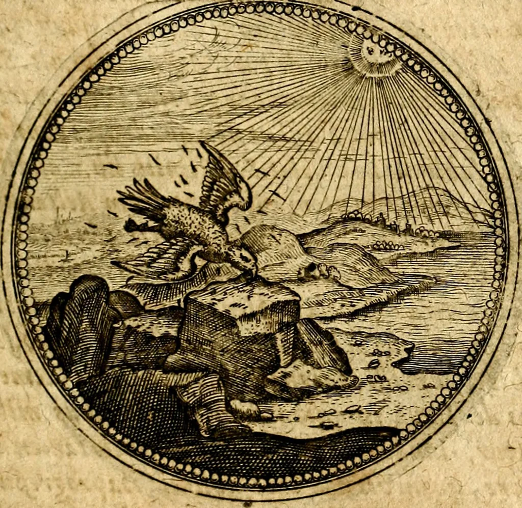 An illustration from Symbolor & emblematum ... centuria una [-quarta], 1661, leaf 446