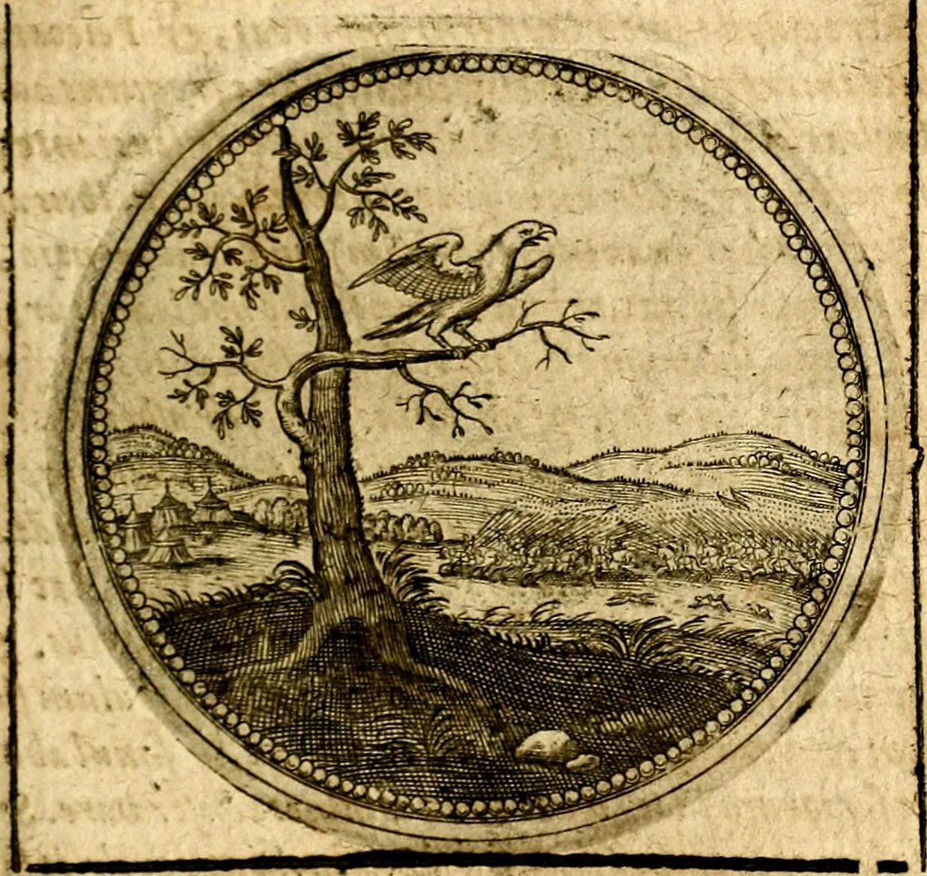 An illustration from Symbolor & emblematum ... centuria una [-quarta], 1661, leaf 486